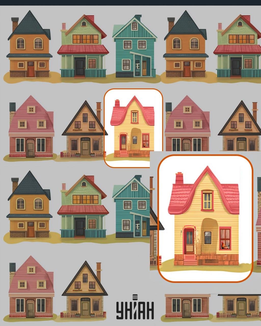 Na prozoru jedne od kuća bio je pijetao / Moje kolaž