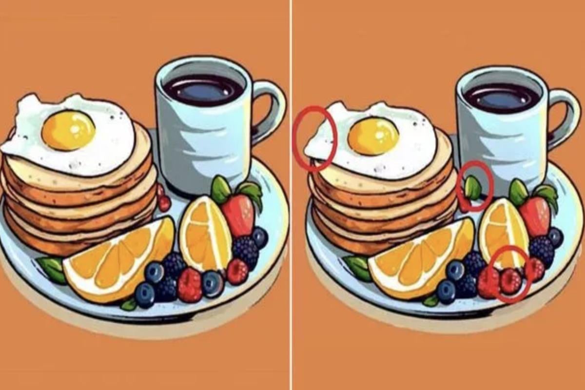 Samo ljudi s visokim IQ-om mogu brzo pronaći tri razlike između tanjura za doručak